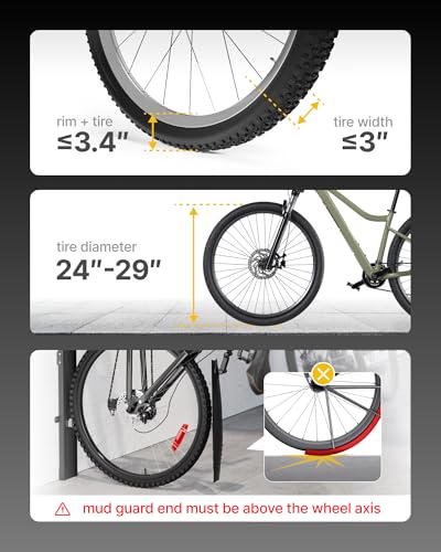 Automatic Lift Bike Rack Up to 71LBS (Black+Orange)