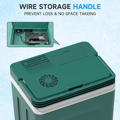 Electric Cooler & Warmer with Handle 26.5 Quart (25L / Army Green)