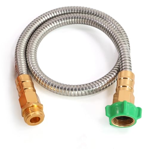 Metal Short Garden Hose 6 ft (6 Feet / Style A)