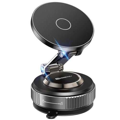 Magnetic Phone Holder for Car 2026 Heavy Duty Model 360° Adjustable Vacuum Suction Car Magsafe Phone Mount Cell Phone Holders for Your Car for iPhone 16 Pro Max 15 14 13 12 Plus