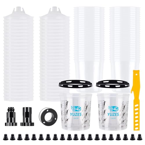 Disposable Paint Cups for Spray Gun (DPS-021Pro with Black PTFE Tape)