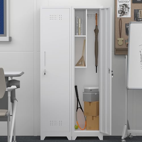 Broom Storage Cabinet (Grey / 65"H Slim Broom Cabinet)