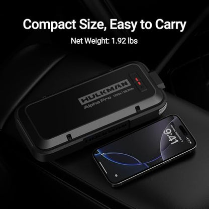 Alpha Pro 1750A Jump Starter (1750A · Up to 8.0L Gas)