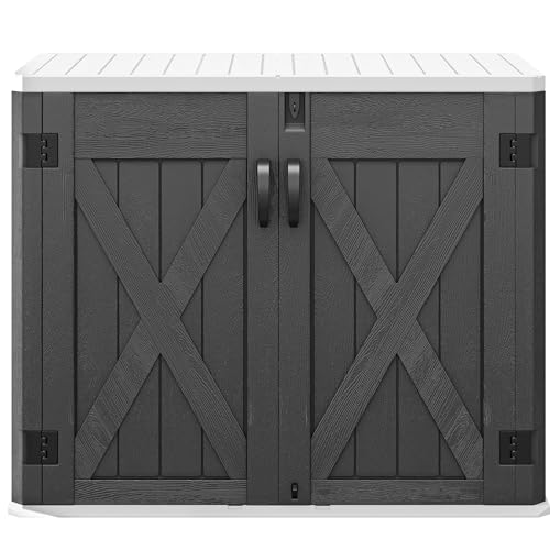 35 Cu Ft Storage Shed with Unique X (X-Shaped-35 Cu Ft / Dark Gray)