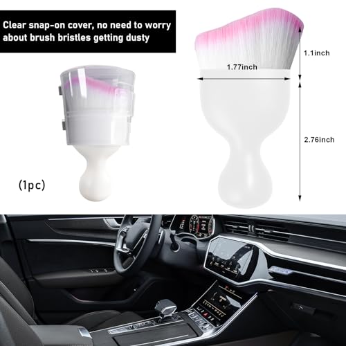 Car Detailing Brush (White/White/Pink / 1 PC)