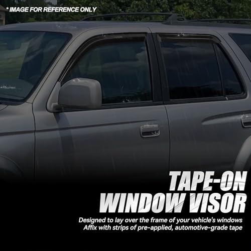 4PCS Tape On Window Visors for 1996 (96-02 Toyota 4Runner)