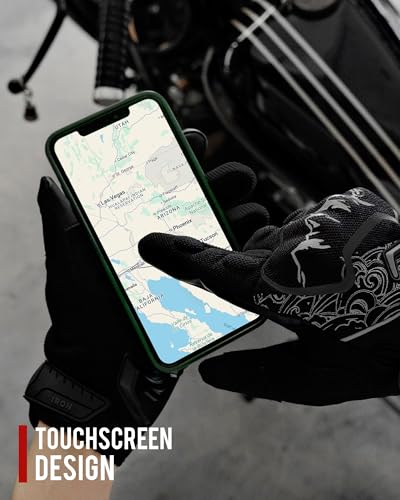 Motorcycle Gloves Motorbike Glove for Men Women Full Finger Knuckle Protection Touch Screen Cycling ATV Hiking Riding (XX-Large / mountain-Black)