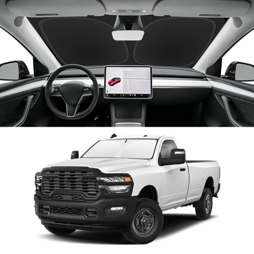 Custom Fit Windshield Sun Shade for RAM 2500 3500 2010 (for RAM 2500 3500 2012-2026)