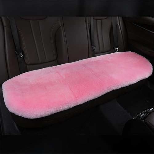 Pink Genuine Sheepskin Car Rear Seat Cover for Fuzzy Back Cushion (Pink)