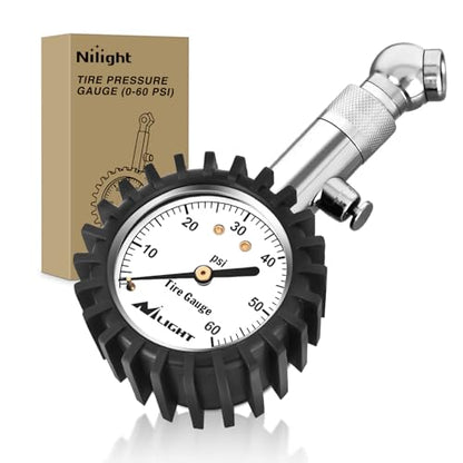 Tire Pressure Gauge 60PSI Stainless Steel Air Chucks (60psi Tire Gauge)