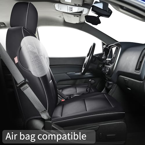 Chevy Colorado Seat Covers ((2023-2025) Full Set / Black&Gray)