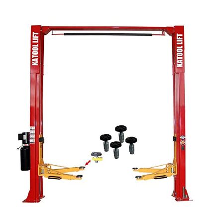 1100lbs 2 Post Car Lift Truck Clear Floor Hoist Manual Safety Releases on Both Sides Repair Tools for Shop and Home Garage (M110)