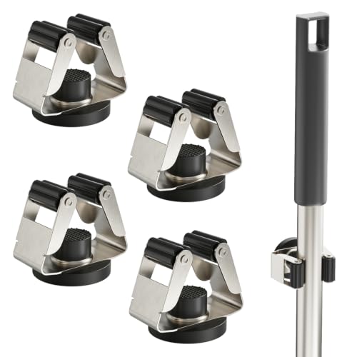 4 Pack Magnetic Mop Broom Holder