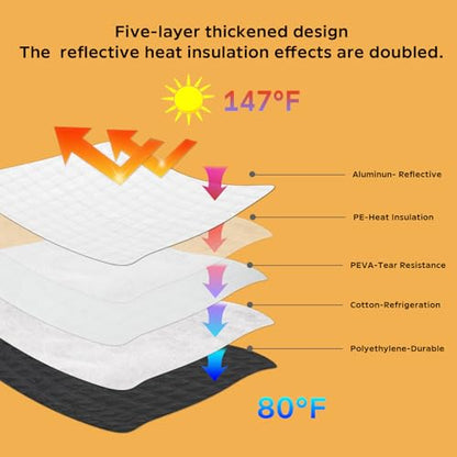 Car Windshield Sun Shade 5 Layers Thick for Audi Q5 SUV 2018
