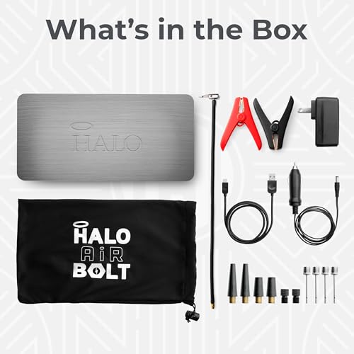 Bolt Air 58830 Portable Car Battery Jump Starter (Grey / Small Display)