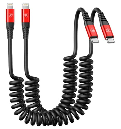 USB C to Lightning Cable 6FT 2Pack (6FT / Usb C to Lightning / Red)