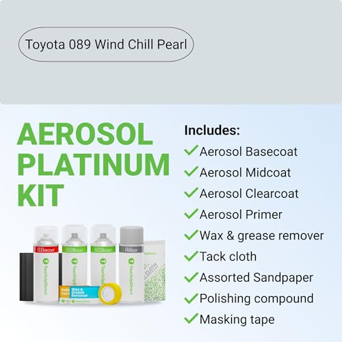 Car Paint Touch Up Spray Kit (Aerosol Spray - Platinum Kit / Wind Chill Pearl)