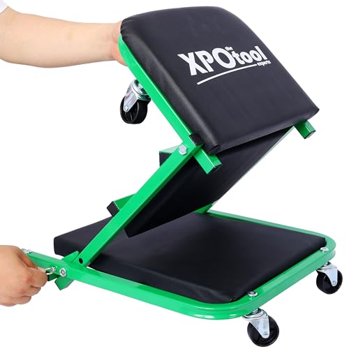 Mechanic Creeper and Stool (Green)