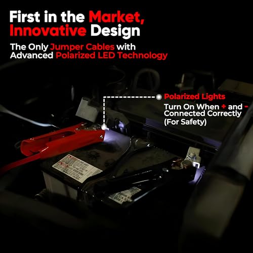 Illumi Heavy Duty Jumper Cables Kit (LED Safety Cables)