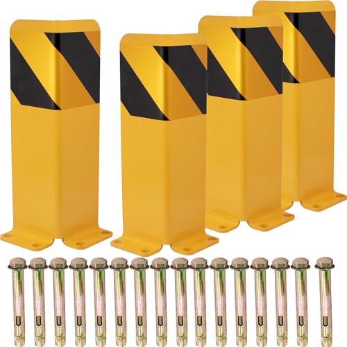 Heavy Duty Pallet Rack Post Protectors (Stripe 4 Pack)