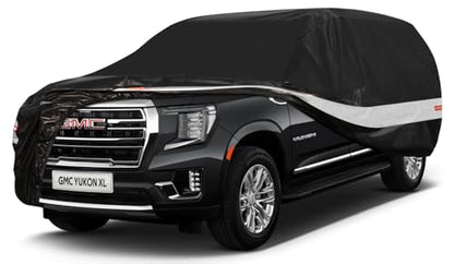 10 Layers SUV Car Cover Custom Fit for GMC Yukon XL (Black Gray / Custom Fit for GMC Yukon XL)