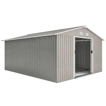 11' x 13' Outdoor Storage Shed (Light Gray / 11' x 13')