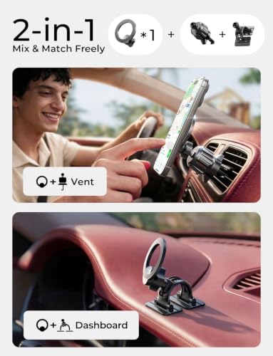 for MagSafe Car Phone Mount for iPhone 18 Pro Max (Black)