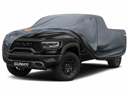 Large Truck Cover Waterproof All Weather. See Truck Size Chart (4 Truck Cover / 4 Truck XXXL - Max Length to 261",Max Cab to 158")