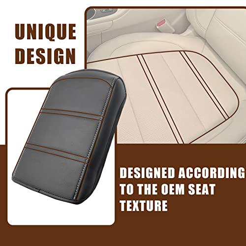 Armrest Cover for GMC Acadia 2017 (19) 17-23 |Acadia| Black/White Stitching, Regular)