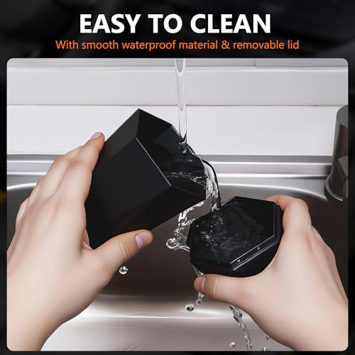 Car Trash Can with Lid (Black)