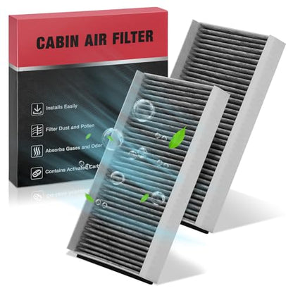 2 Pack Cabin Air Filter Compatible with BMW 528i (6.8" x 12.8" x 2.5" / CF10103)
