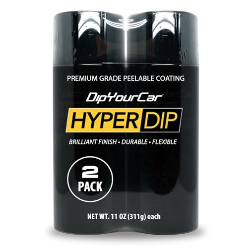 HyperDip Peelable Car Paint (11 Ounce (Pack of 2) / Piano Black)
