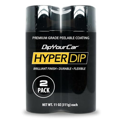 HyperDip Peelable Car Paint (11 Ounce (Pack of 2) / Piano Black)