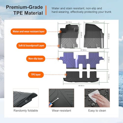 7 Seats Floor Mats Set Compatible with 2013