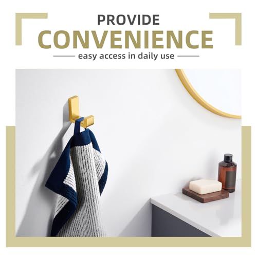 Towel Hook for Bathroom (1 Pack / Brushed Dark Gold)