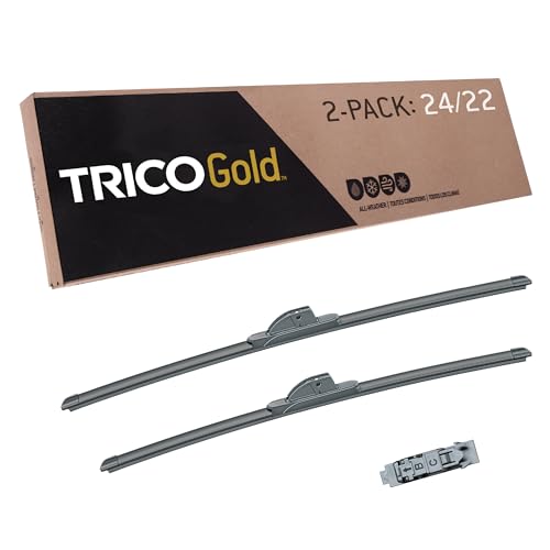 Gold 24" + 22" Premium Automotive Replacement Windshield Wiper Blades (24"+ 22" / Premium)