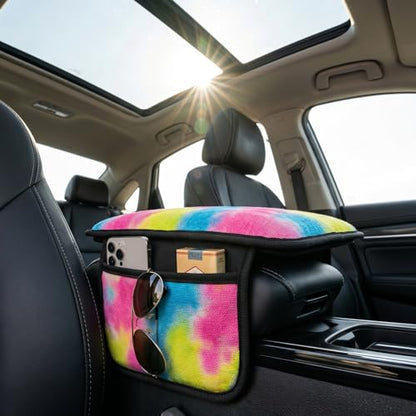 Fashion Car Center Console Armrest Cover with 2 Side Pockets (Candy Dream)
