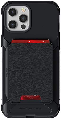 Exec Magnetic Wallet Designed for iPhone 12 mini Case with Card Holder Pocket Easily Removable for Wireless Charging Built (iPhone 12 mini / Black)