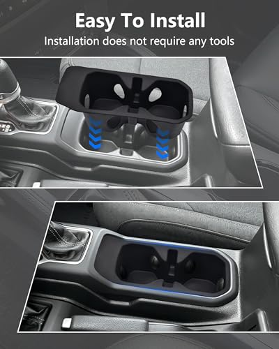 Cup Holder Inserts for Jeep Wrangler JL JLU 4xe & Gladiator JT 2018 (For Wrangler/Gladiator 2018-2025)
