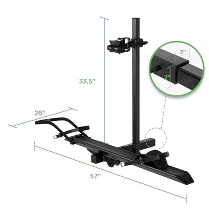 Young 100LBS. Capacity Aluminum 1 (100 lbs 1 E-Bike Rack - Black)