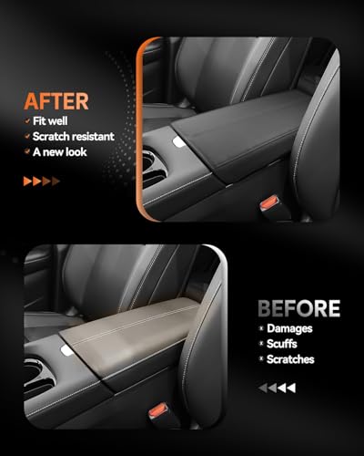 for 2025 2026 Nissan Murano Center Console Cover Armrest Box Cover for Murano (Murano Thin Black Leather)