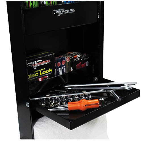458BK Jr Work Station Storage Cabinet Shelf Rack Holder Caddy (Black)
