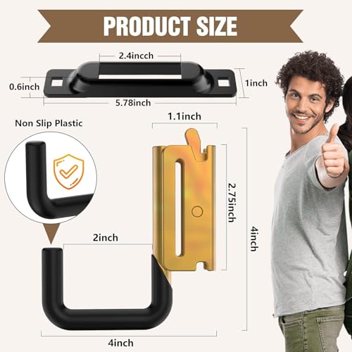 6 Pack E Track Slots and 6 Pack 2 (6PCS E Track J Hooks+6PCS J Hooks Slot)