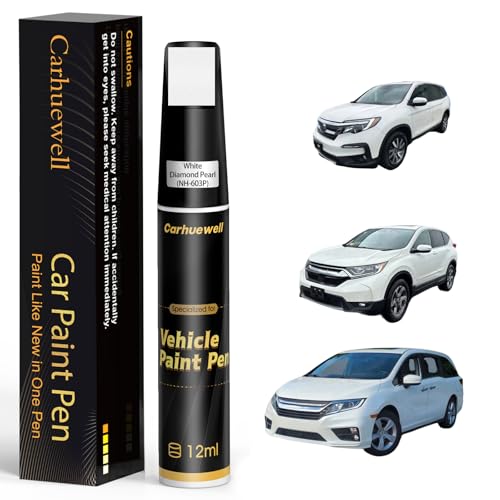 NH 603P White Diamond Pearl Touch Up Paint Compatible with Honda (For Honda / NH-603P White Diamond Pearl for Crosstour/Accord/Accord-Crosstour/Clarity/CR-V/Odyssey-models/Passport/Pilot/Prelude/Ridgeline)