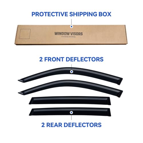Window Visors Rain Guards for 2001 2002 2003 2004 2005 Toyota Rav4 (2001-2005 Toyota RAV4)