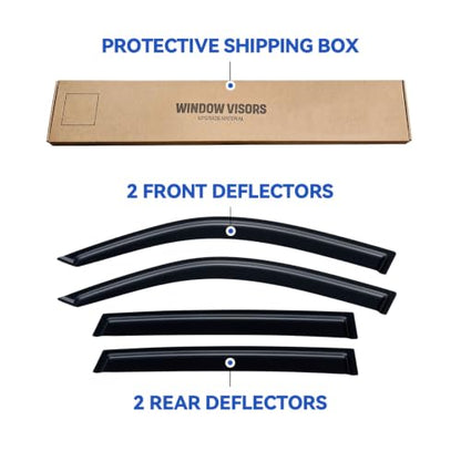 Window Visors Rain Guards for 2001 2002 2003 2004 2005 Toyota Rav4 (2001-2005 Toyota RAV4)