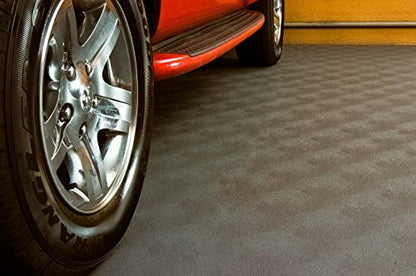 Seamless Sheet Vinyl Shed Flooring Cover with Bonded Fibrous Backing (8' x 12' / Slate Grey)
