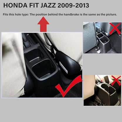 Car Armrest Box for Honda Fit Jazz Hatchback 2009 (NO USB Ports / Black Thread)