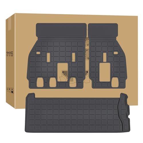 Cargo Mat & Backrest Mat Compatible with 2021 2022 2023 2024 2025 Toyota Sienna 7&8 Seats TPE Anti (2021-25|Toyota Sienna 7/8 Seats|Cargo Liner)