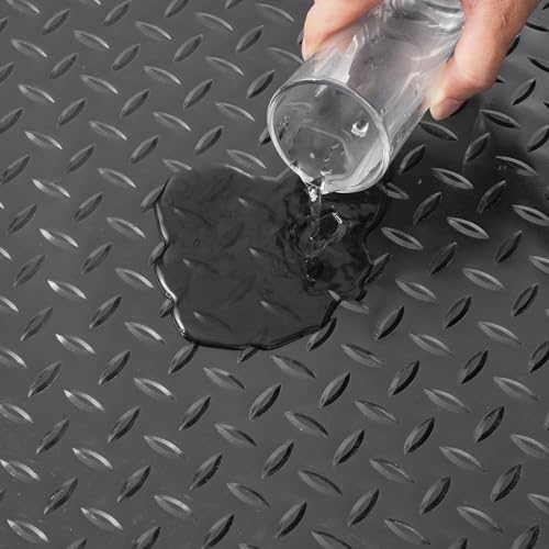 Garage Floor Mats (Black / 204.7"L x 43.3"W x 0.1"Th)